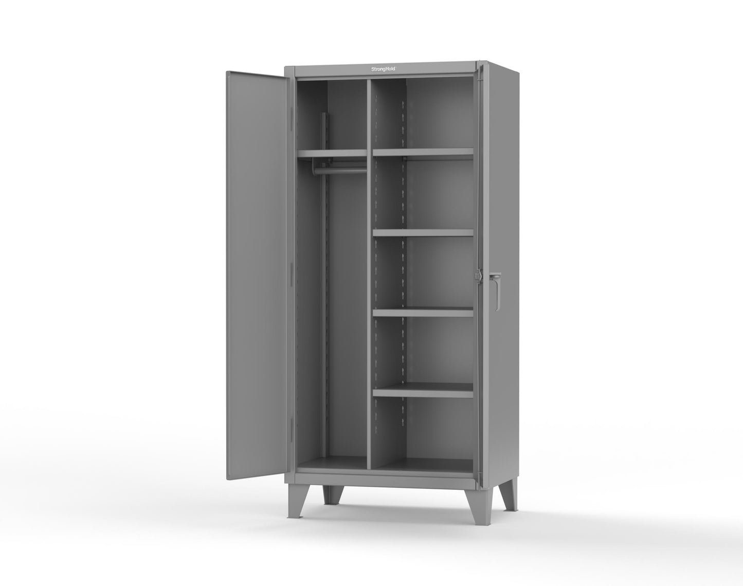 Extreme Duty 12 GA Uniform Cabinet with 5 Shelves - 36 In. W x 24 In. D x 78 In. H - 36-W-245-7037