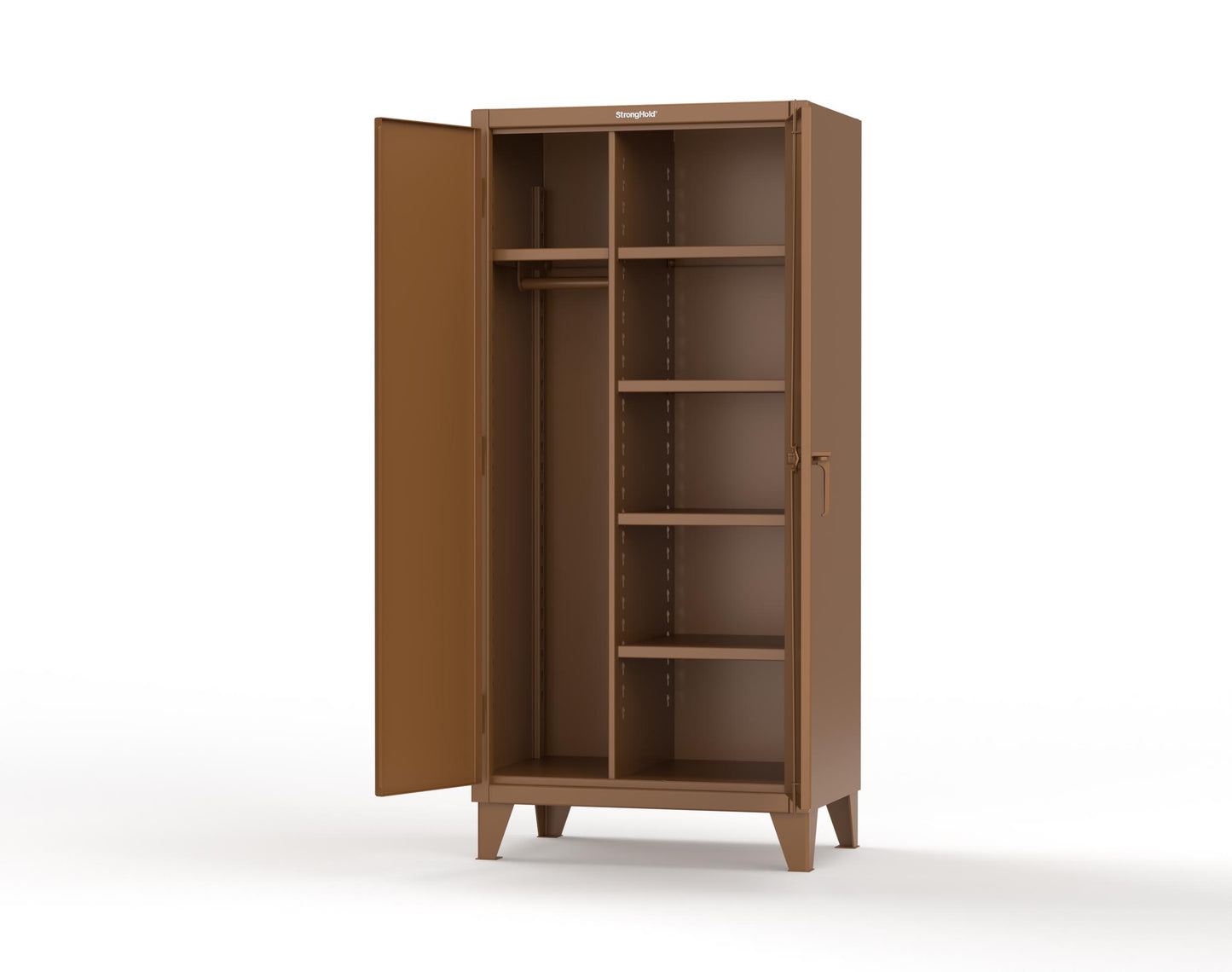 Extreme Duty 12 GA Uniform Cabinet with 5 Shelves - 36 In. W x 24 In. D x 78 In. H - 36-W-245-8008