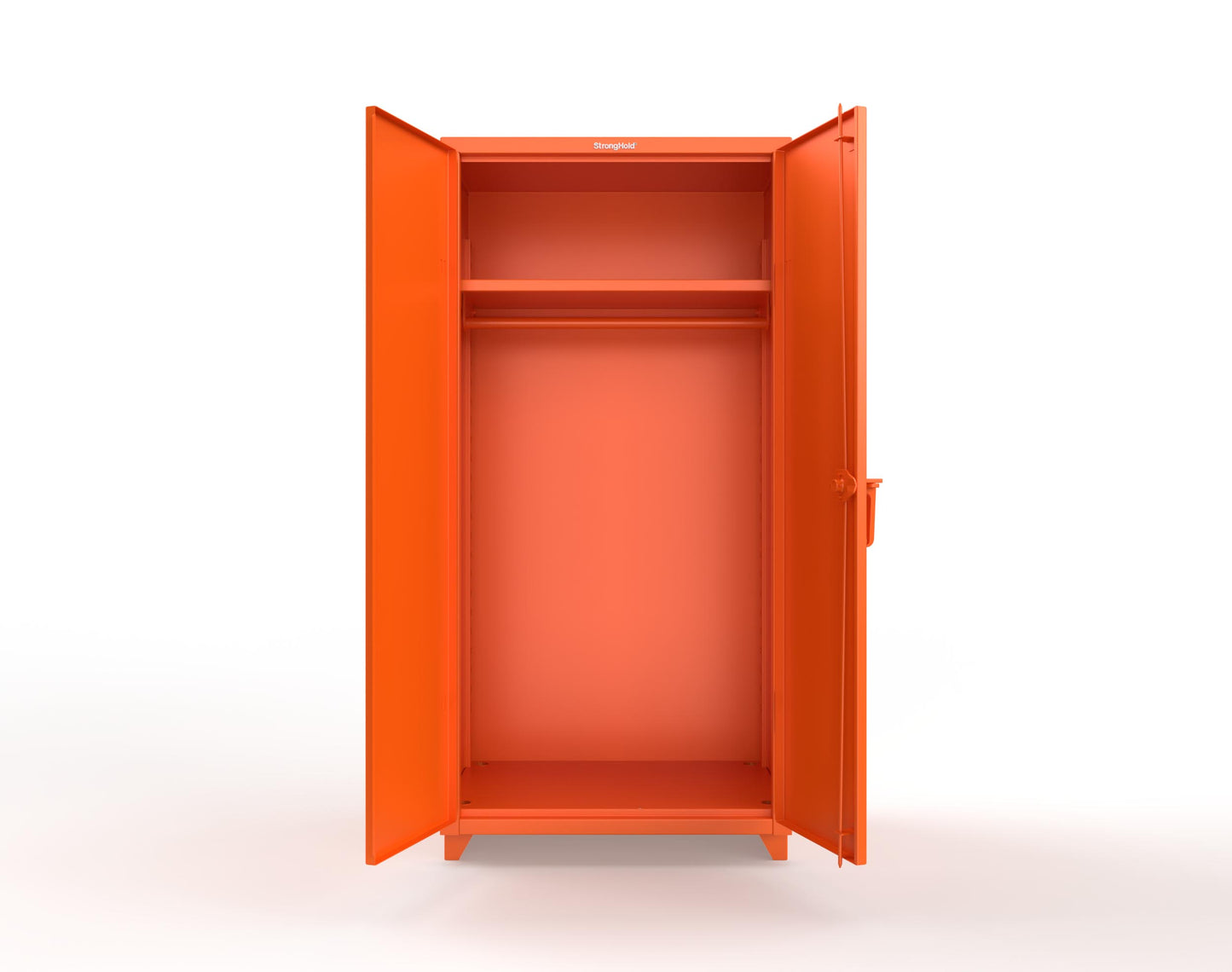 Extra Heavy Duty 14 GA Uniform Cabinet with Hanger Rod, 1 Shelf - 36 In. W x 24 In. D x 75 In. H - 36-WR-241-L-2009