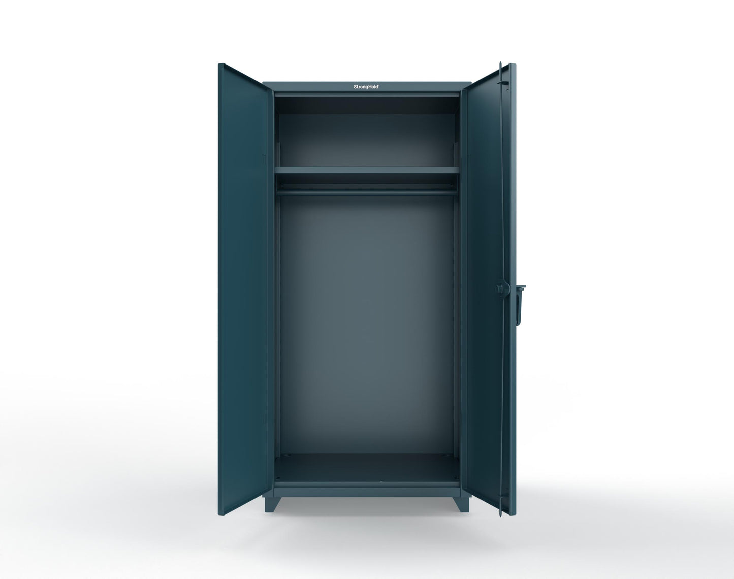 Extra Heavy Duty 14 GA Uniform Cabinet with Hanger Rod, 1 Shelf - 36 In. W x 24 In. D x 75 In. H - 36-WR-241-L-5001