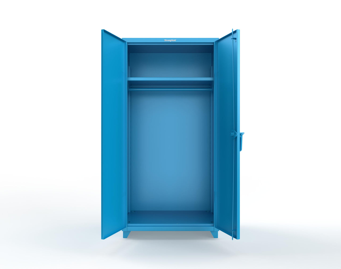 Extra Heavy Duty 14 GA Uniform Cabinet with Hanger Rod, 1 Shelf - 36 In. W x 24 In. D x 75 In. H - 36-WR-241-L-5012