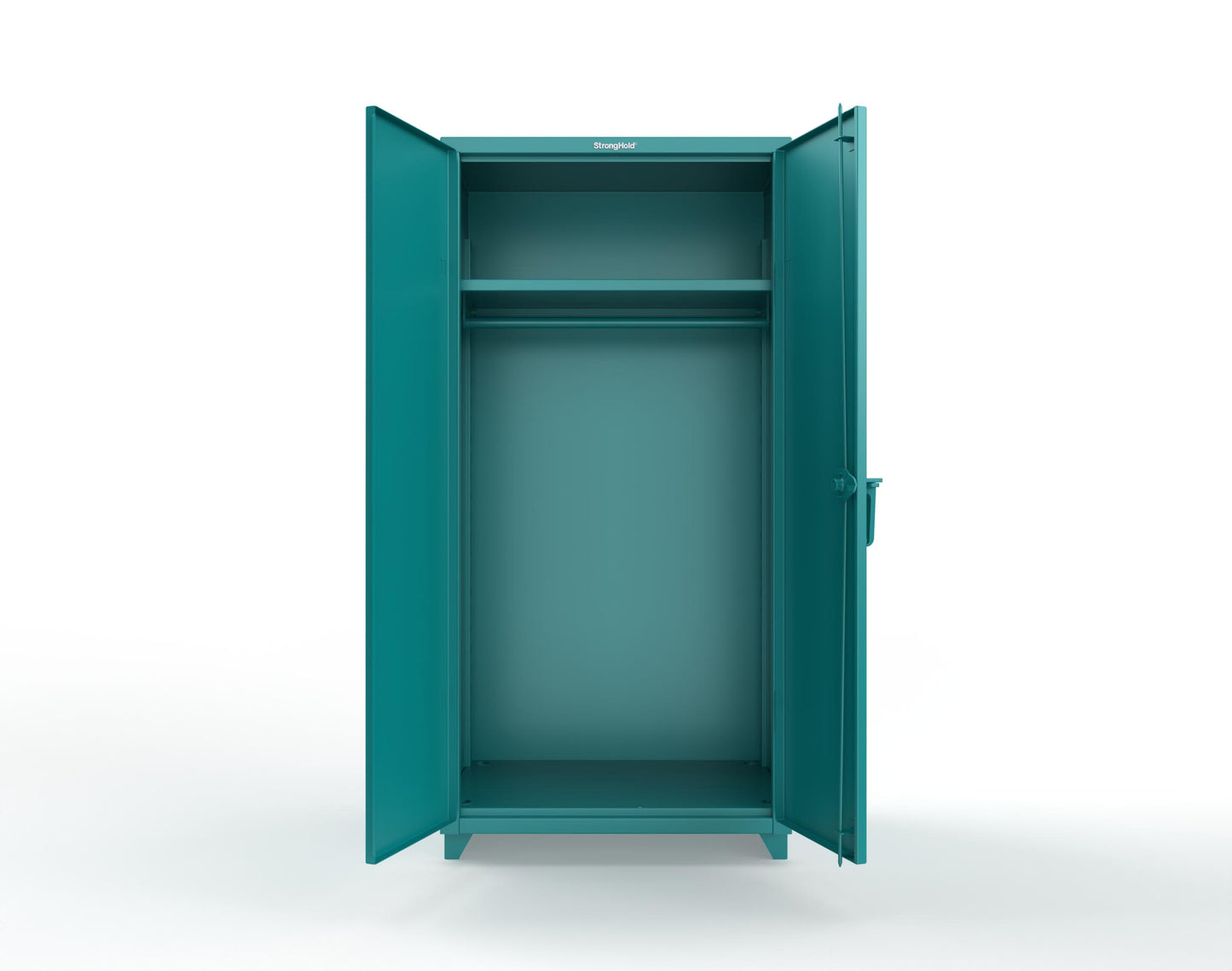 Extra Heavy Duty 14 GA Uniform Cabinet with Hanger Rod, 1 Shelf - 36 In. W x 24 In. D x 75 In. H - 36-WR-241-L-5021