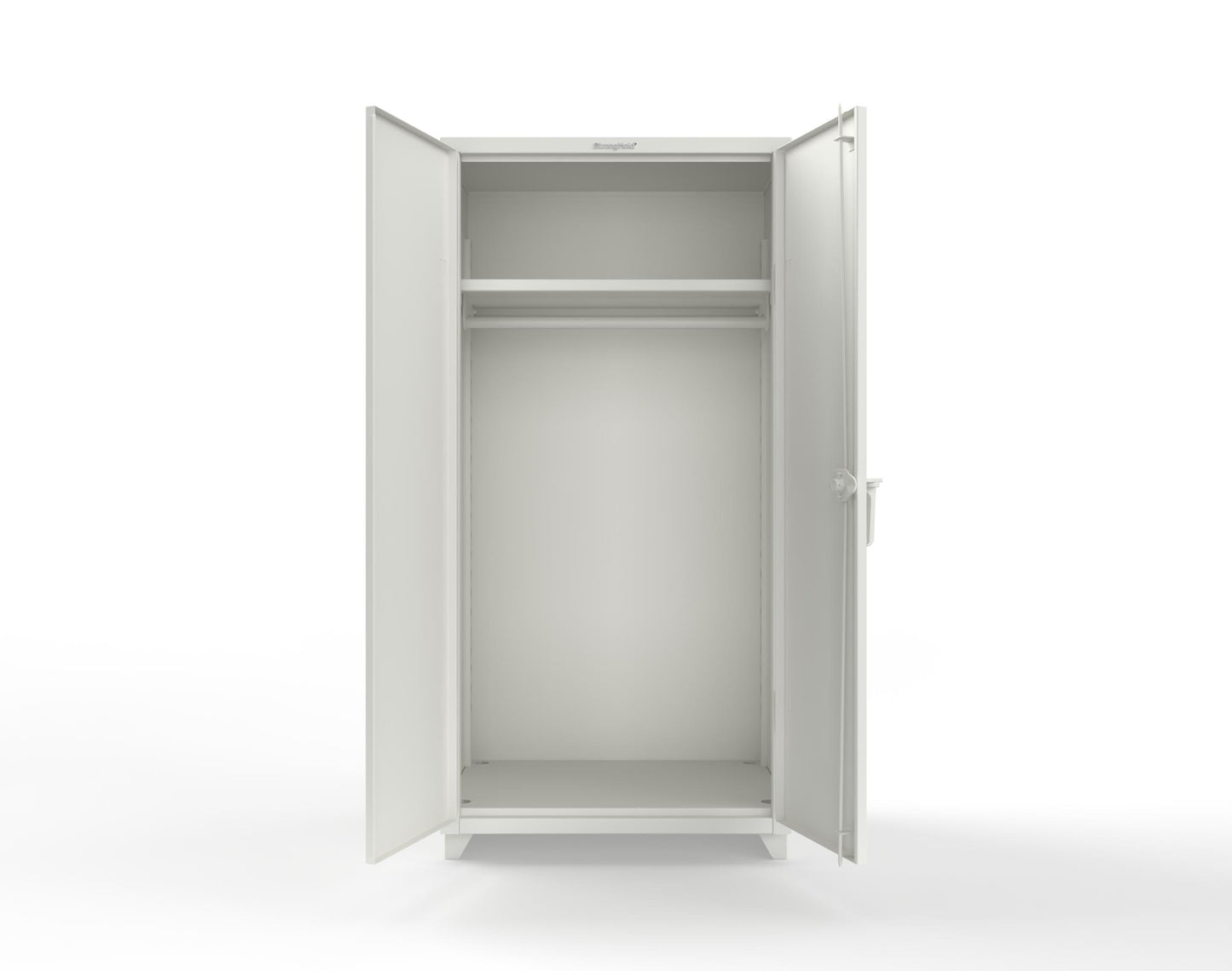 Extra Heavy Duty 14 GA Uniform Cabinet with Hanger Rod, 1 Shelf - 36 In. W x 24 In. D x 75 In. H - 36-WR-241-L-9003