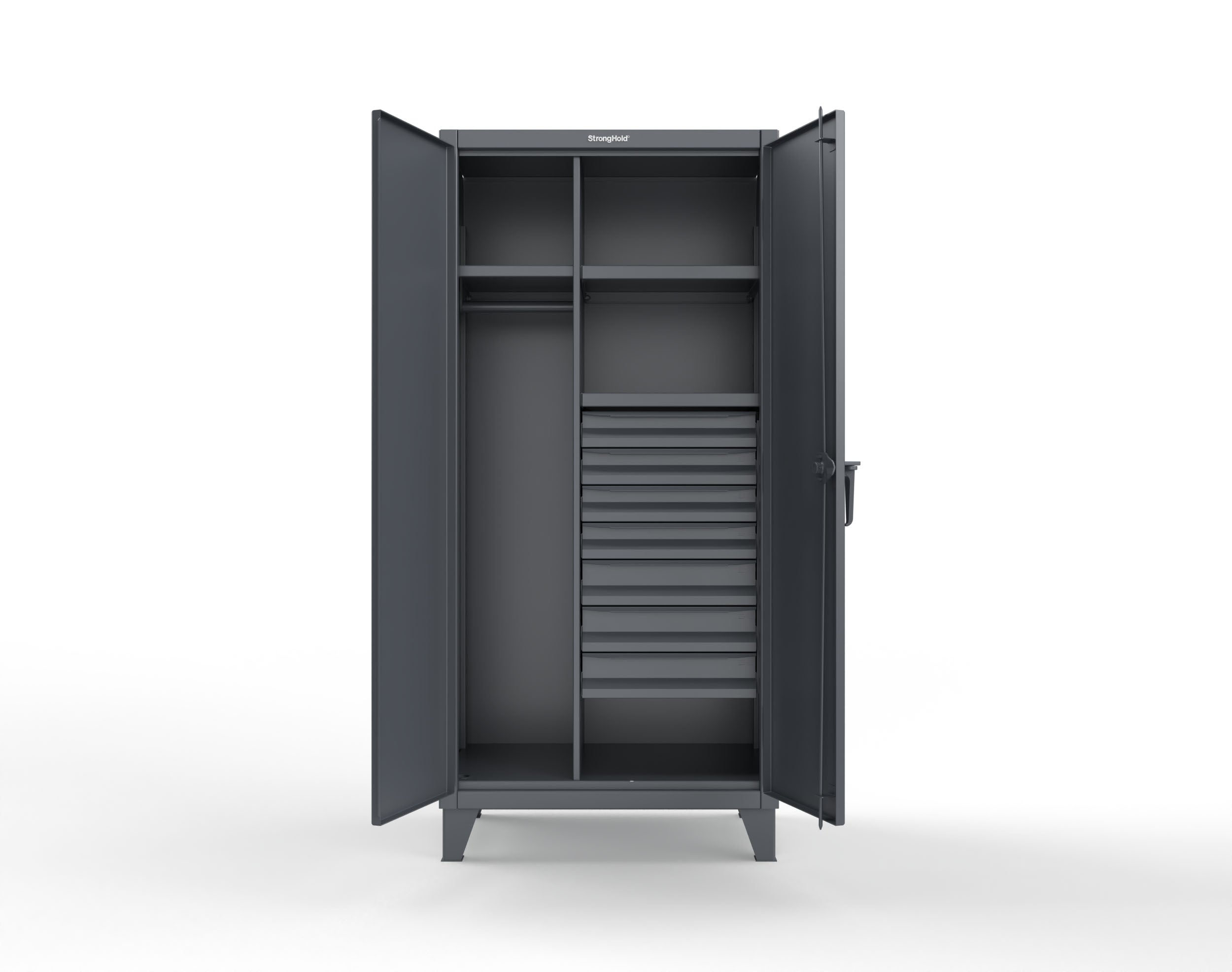 Extreme Duty 12 GA Uniform Cabinet with 7 Drawers, 3 Shelves - 36 In ...