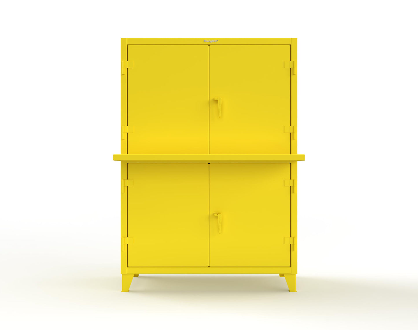 Extreme Duty 12 GA Multi-Compartment Computer Cabinet with 4 Shelves - 54 In. W x 24 In. D x 78 In. H - 4.56-CC-244-1021