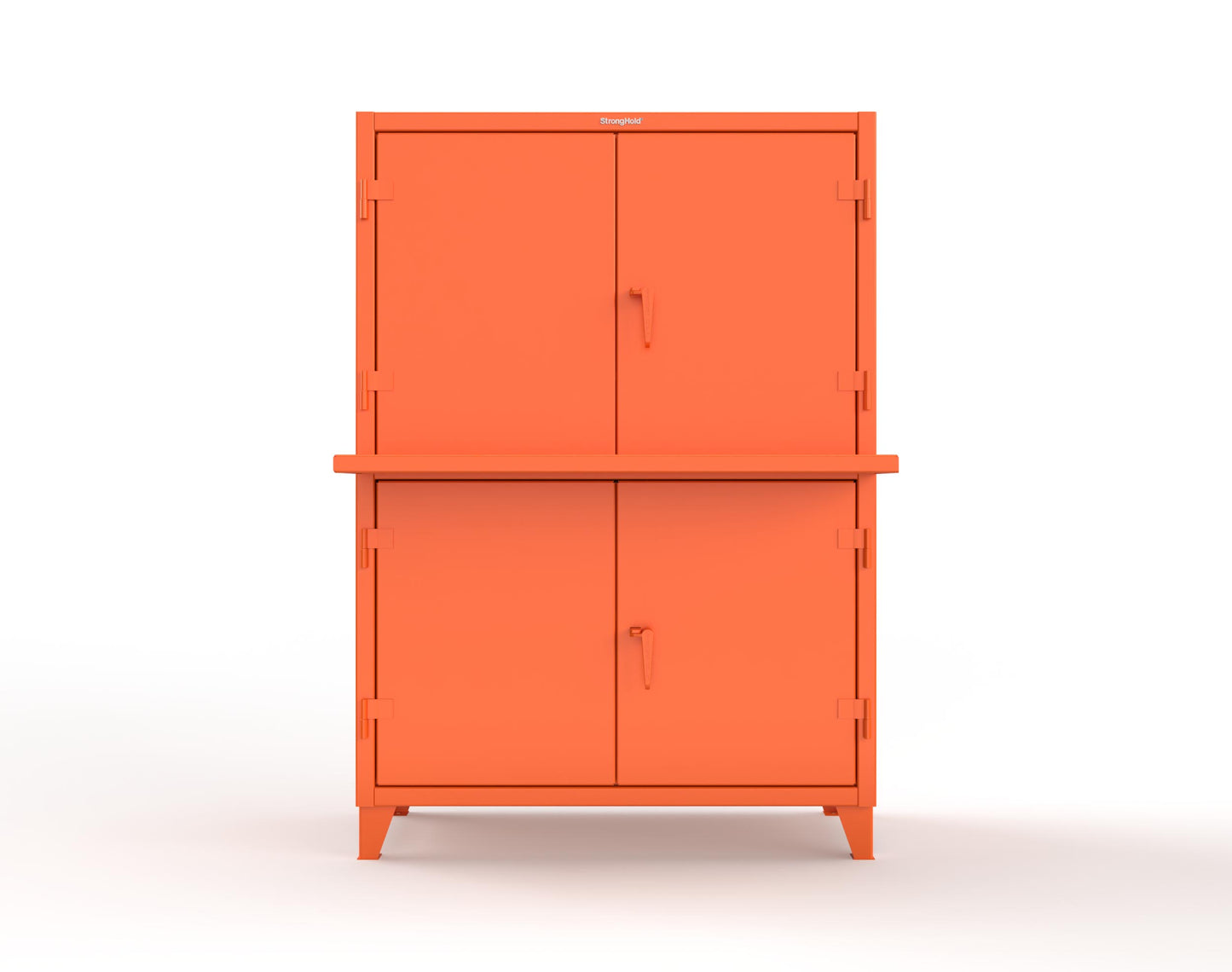 Extreme Duty 12 GA Multi-Compartment Computer Cabinet with 4 Shelves - 54 In. W x 24 In. D x 78 In. H - 4.56-CC-244-2009