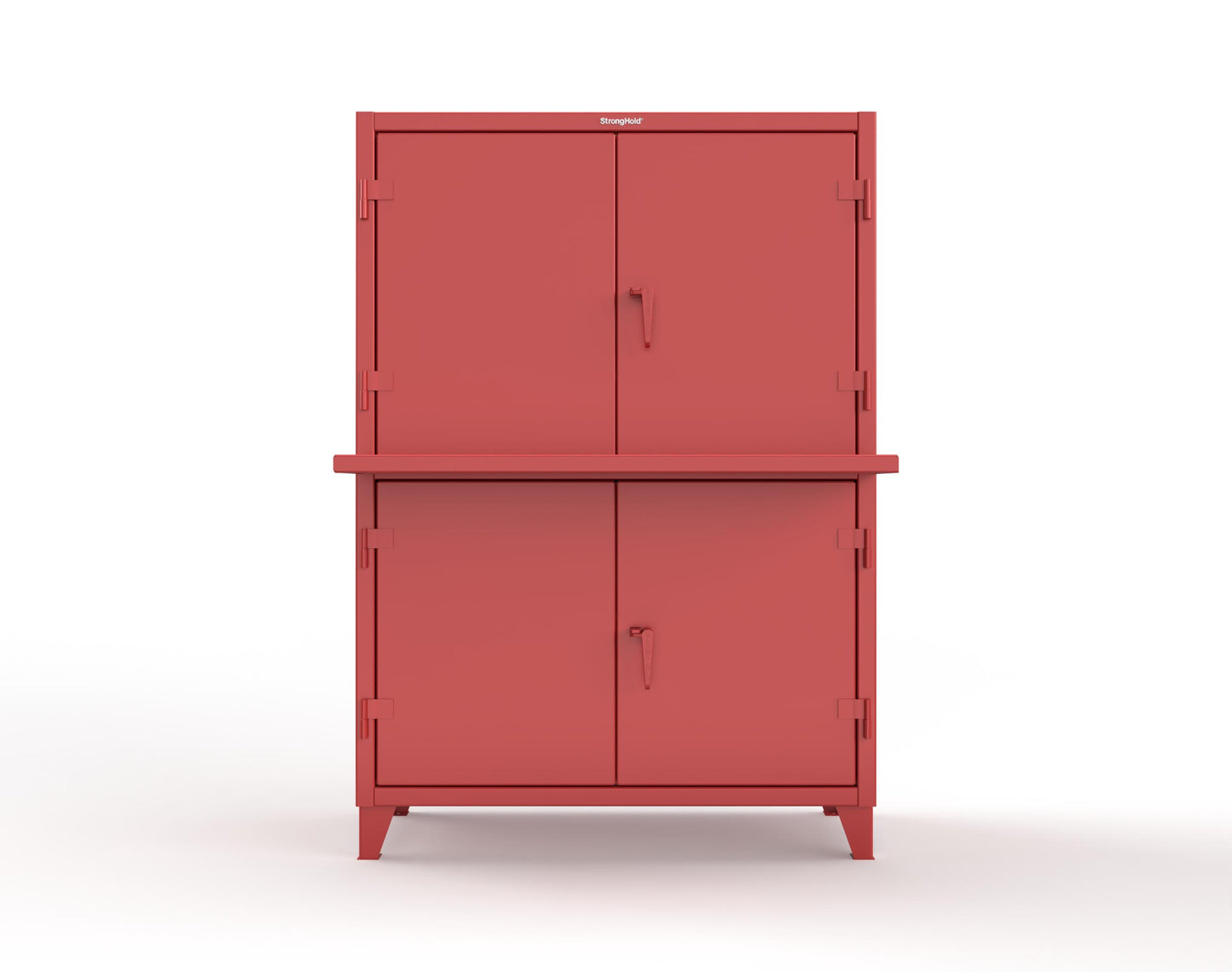 Extreme Duty 12 GA Multi-Compartment Computer Cabinet with 4 Shelves - 54 In. W x 24 In. D x 78 In. H - 4.56-CC-244-3001