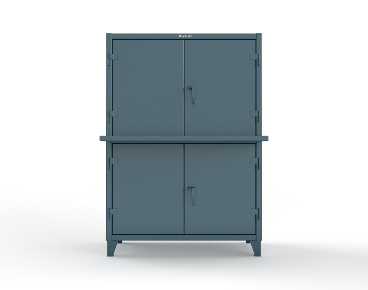 Extreme Duty 12 GA Multi-Compartment Computer Cabinet with 4 Shelves - 54 In. W x 24 In. D x 78 In. H - 4.56-CC-244-5001
