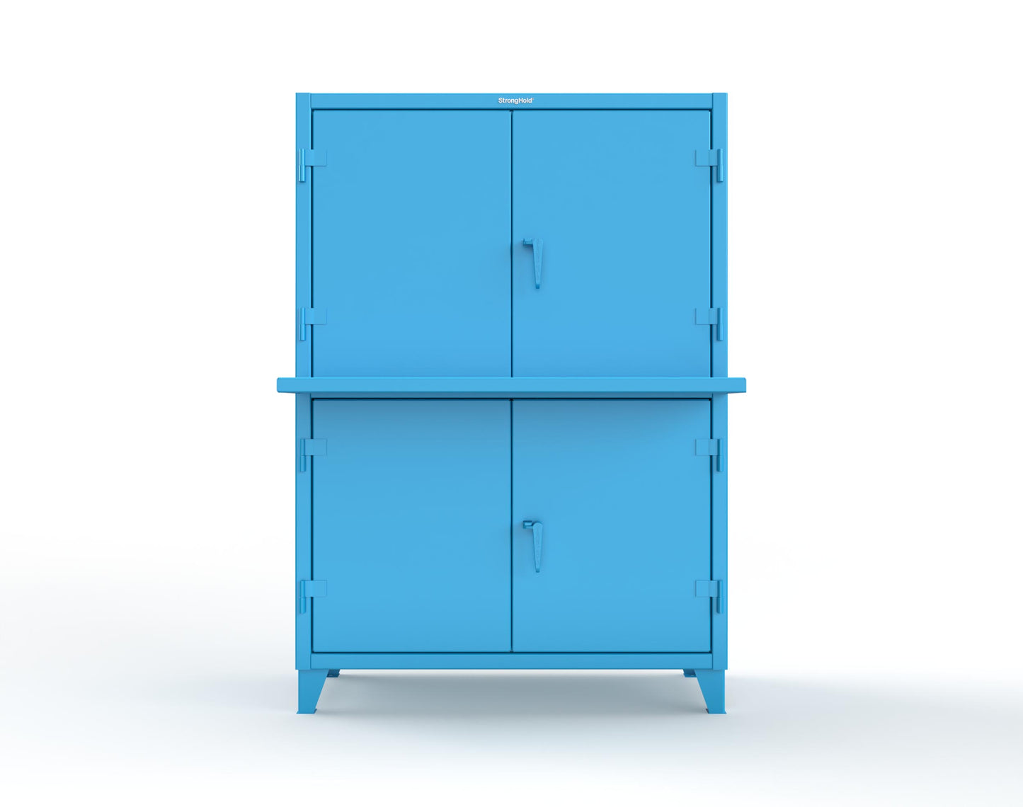 Extreme Duty 12 GA Multi-Compartment Computer Cabinet with 4 Shelves - 54 In. W x 24 In. D x 78 In. H - 4.56-CC-244-5012
