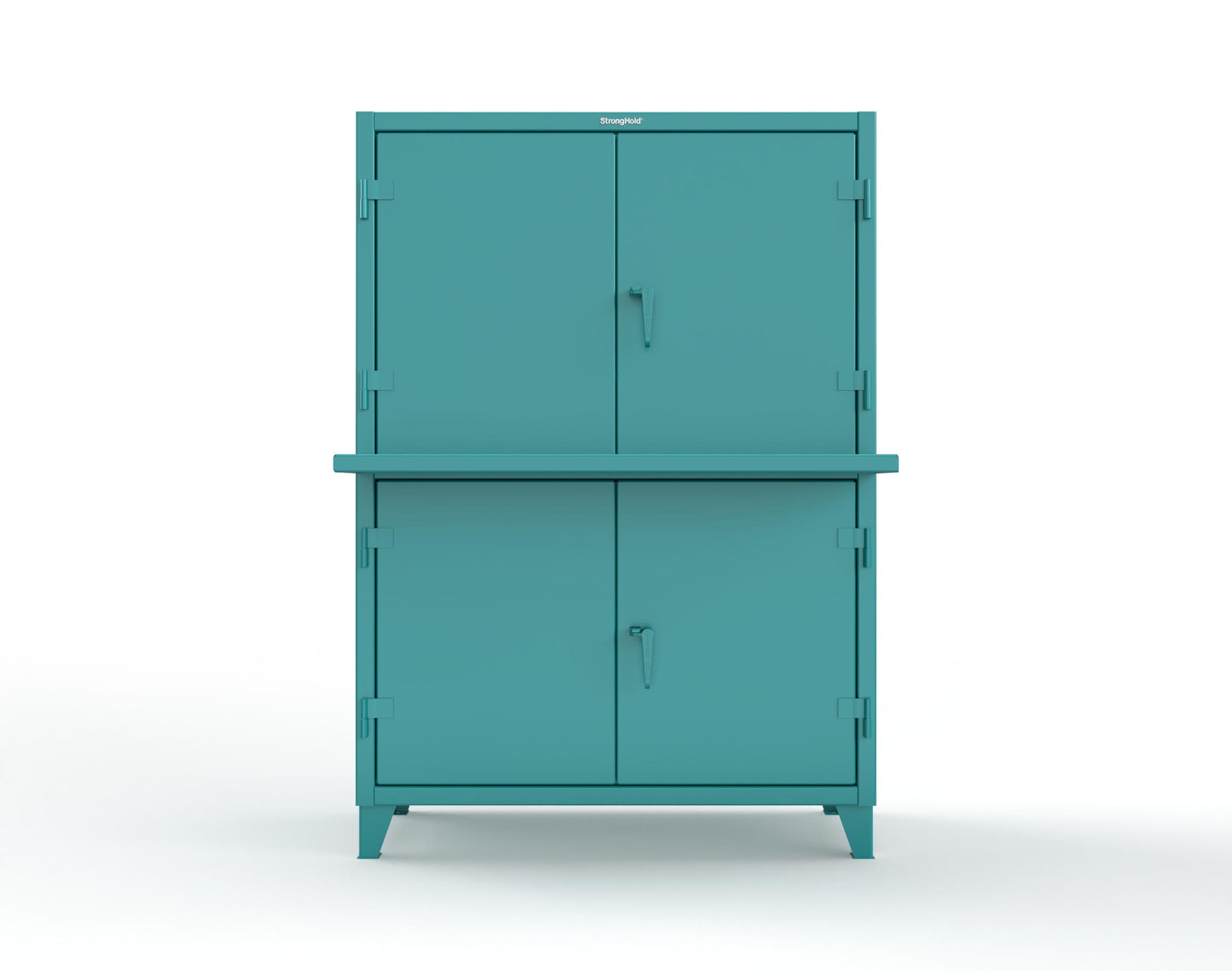 Extreme Duty 12 GA Multi-Compartment Computer Cabinet with 4 Shelves - 54 In. W x 24 In. D x 78 In. H - 4.56-CC-244-5021