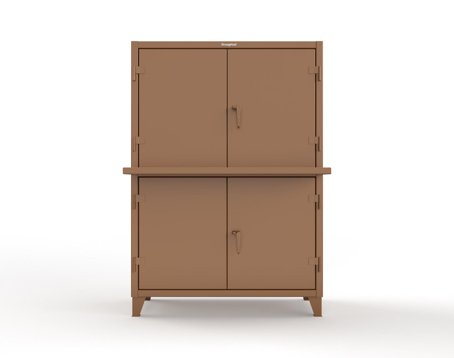 Extreme Duty 12 GA Multi-Compartment Computer Cabinet with 4 Shelves - 54 In. W x 24 In. D x 78 In. H - 4.56-CC-244-8008