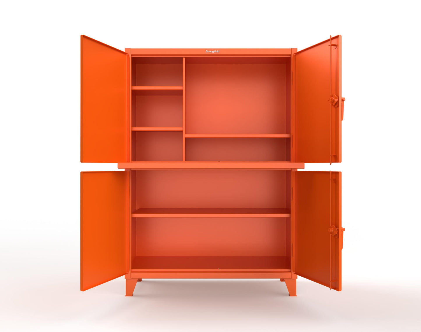 Extreme Duty 12 GA Multi-Compartment Computer Cabinet with 4 Shelves - 54 In. W x 24 In. D x 78 In. H - 4.56-CC-244-2009