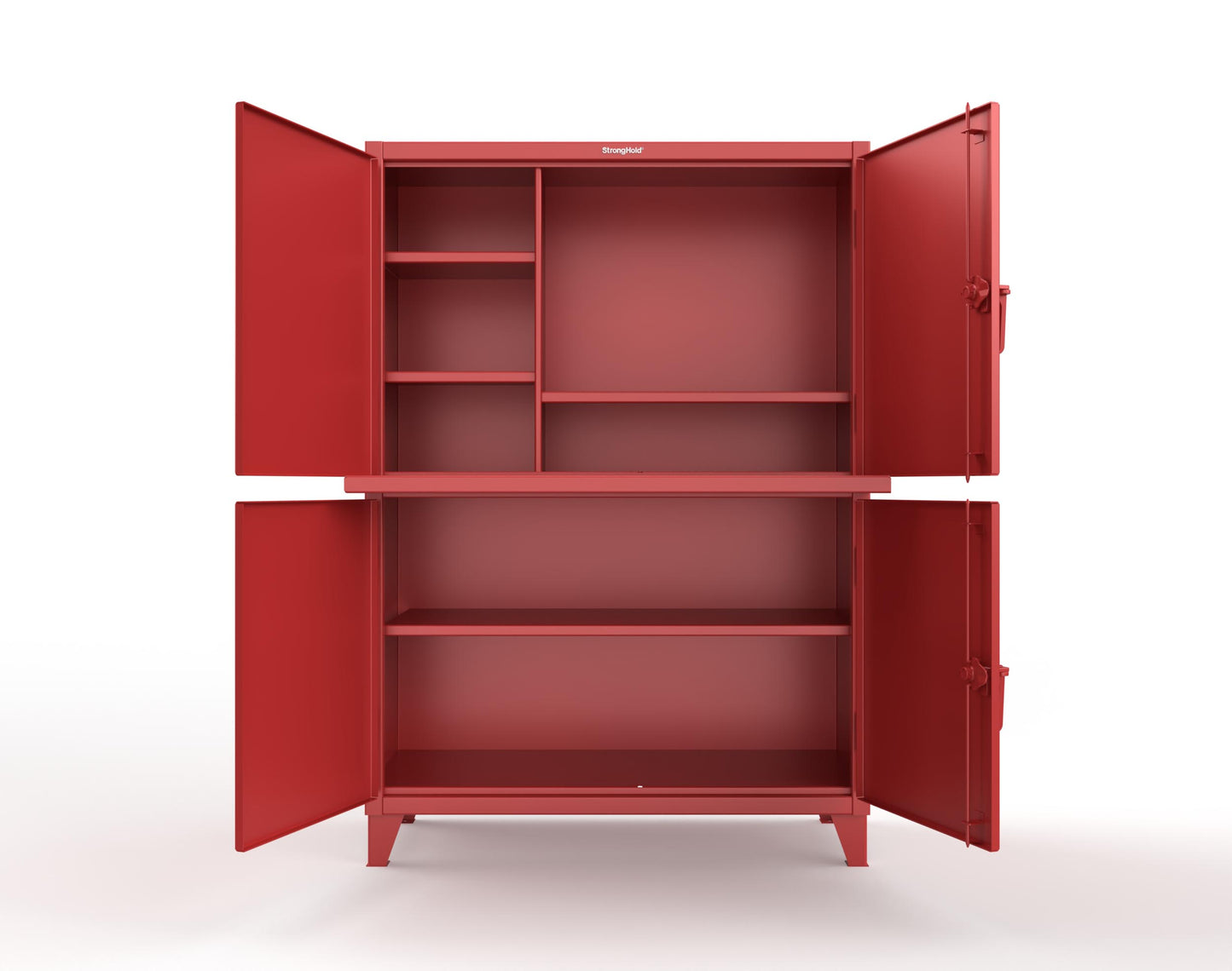 Extreme Duty 12 GA Multi-Compartment Computer Cabinet with 4 Shelves - 54 In. W x 24 In. D x 78 In. H - 4.56-CC-244-3001