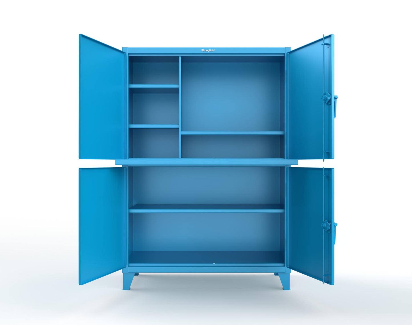 Extreme Duty 12 GA Multi-Compartment Computer Cabinet with 4 Shelves - 54 In. W x 24 In. D x 78 In. H - 4.56-CC-244-5012