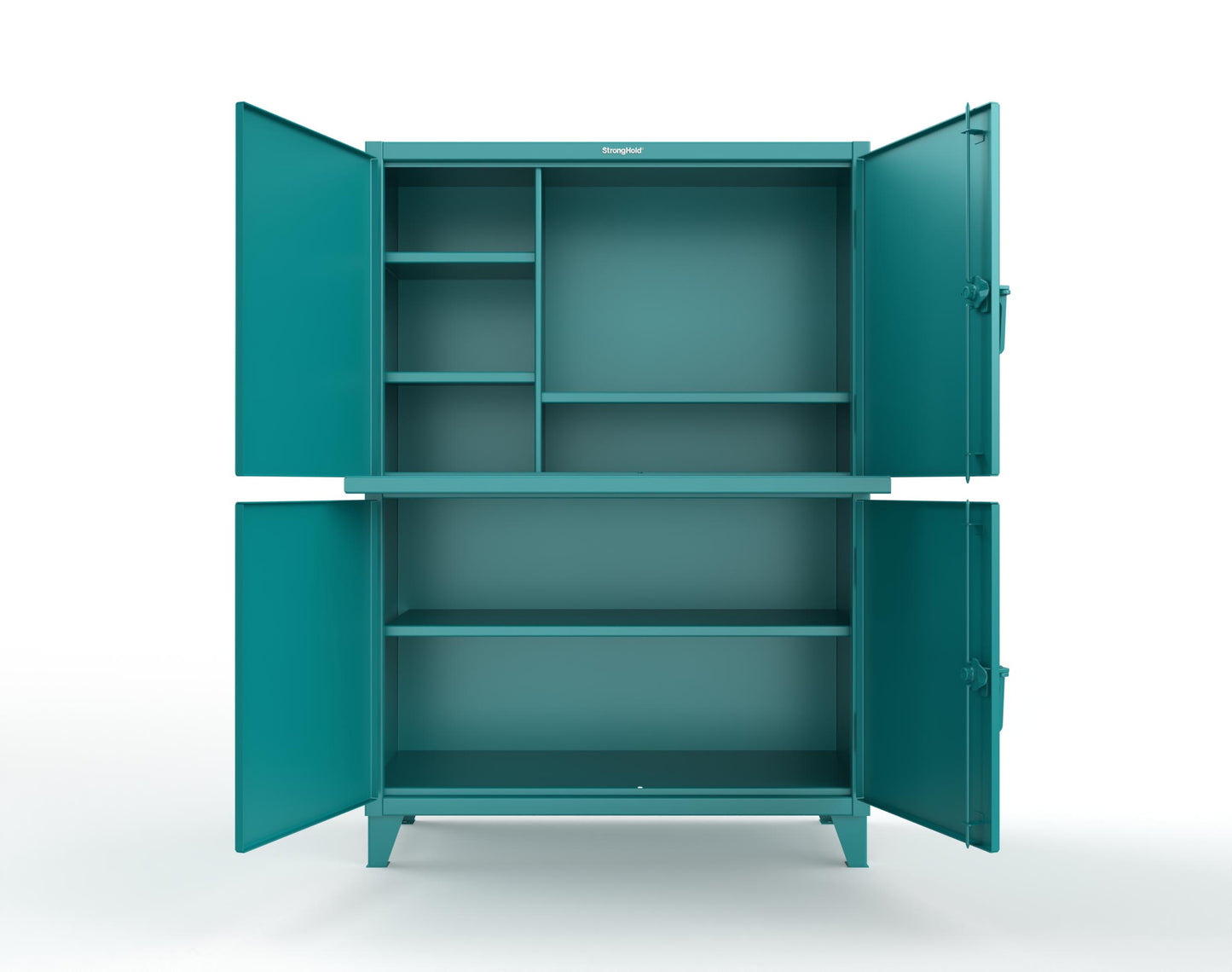 Extreme Duty 12 GA Multi-Compartment Computer Cabinet with 4 Shelves - 54 In. W x 24 In. D x 78 In. H - 4.56-CC-244-5021
