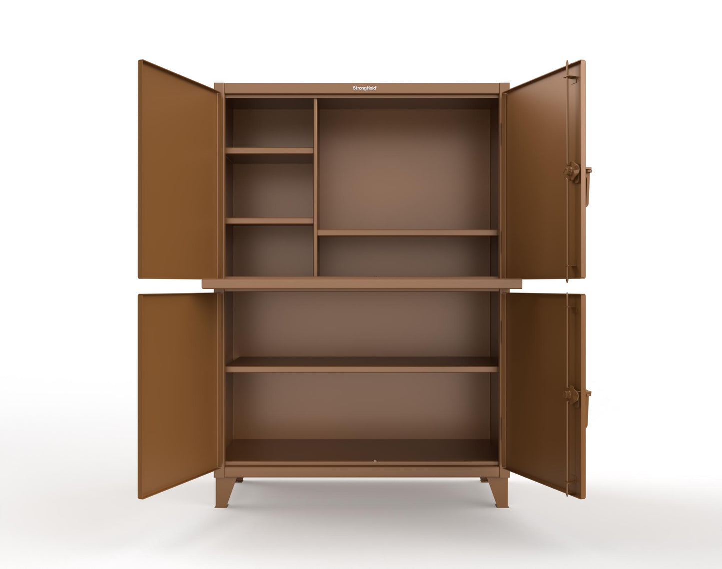 Extreme Duty 12 GA Multi-Compartment Computer Cabinet with 4 Shelves - 54 In. W x 24 In. D x 78 In. H - 4.56-CC-244-8008