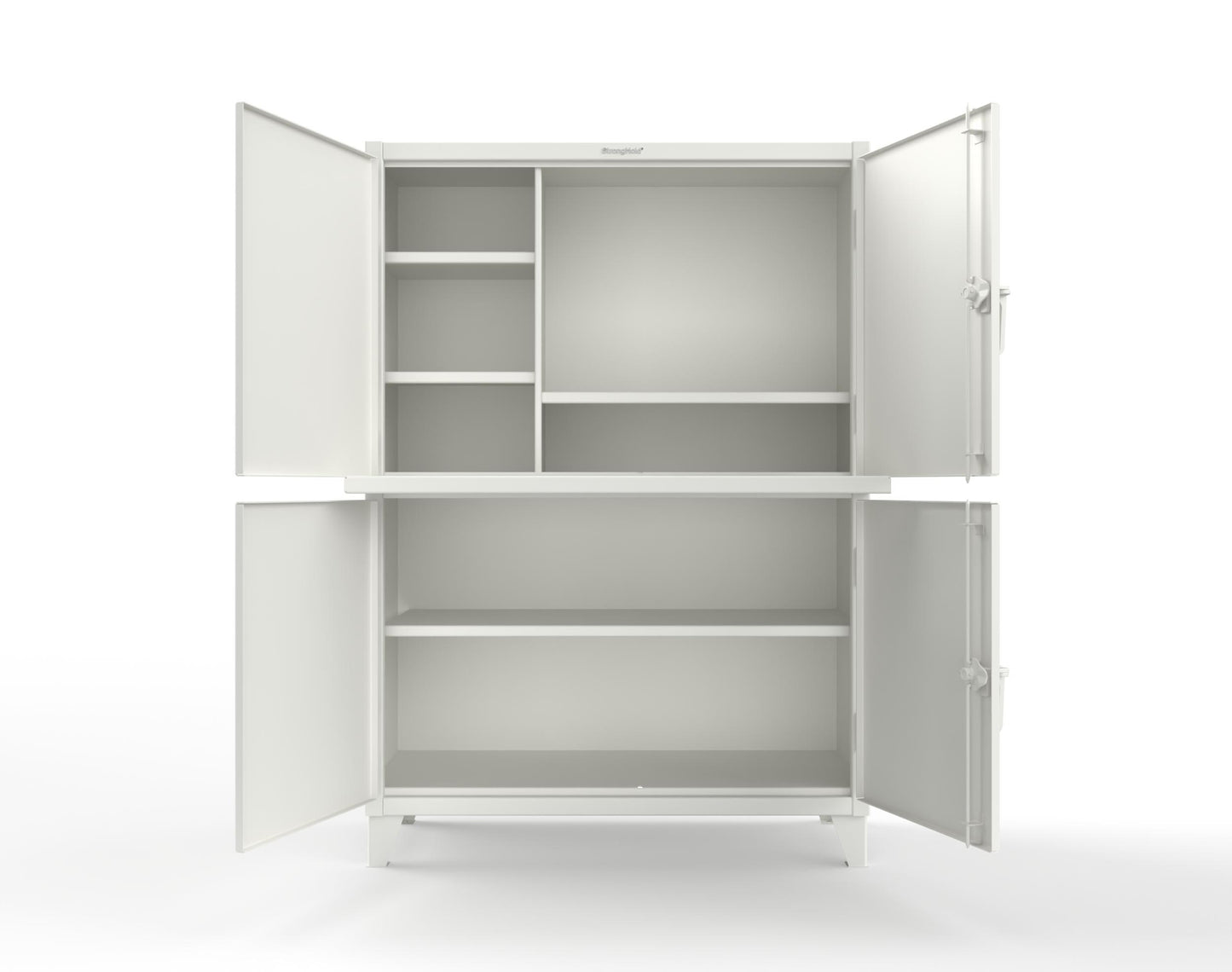 Extreme Duty 12 GA Multi-Compartment Computer Cabinet with 4 Shelves - 54 In. W x 24 In. D x 78 In. H - 4.56-CC-244-9003
