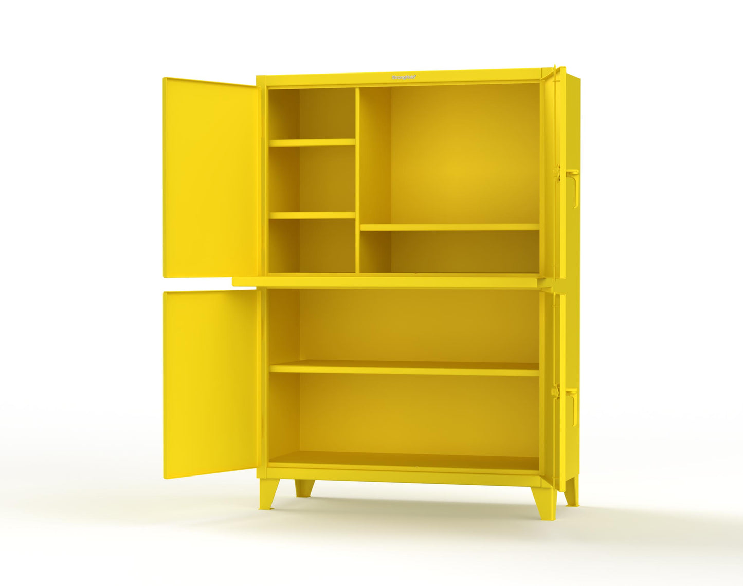 Extreme Duty 12 GA Multi-Compartment Computer Cabinet with 4 Shelves - 54 In. W x 24 In. D x 78 In. H - 4.56-CC-244-1021