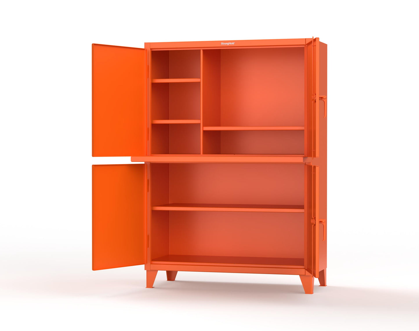 Extreme Duty 12 GA Multi-Compartment Computer Cabinet with 4 Shelves - 54 In. W x 24 In. D x 78 In. H - 4.56-CC-244-2009