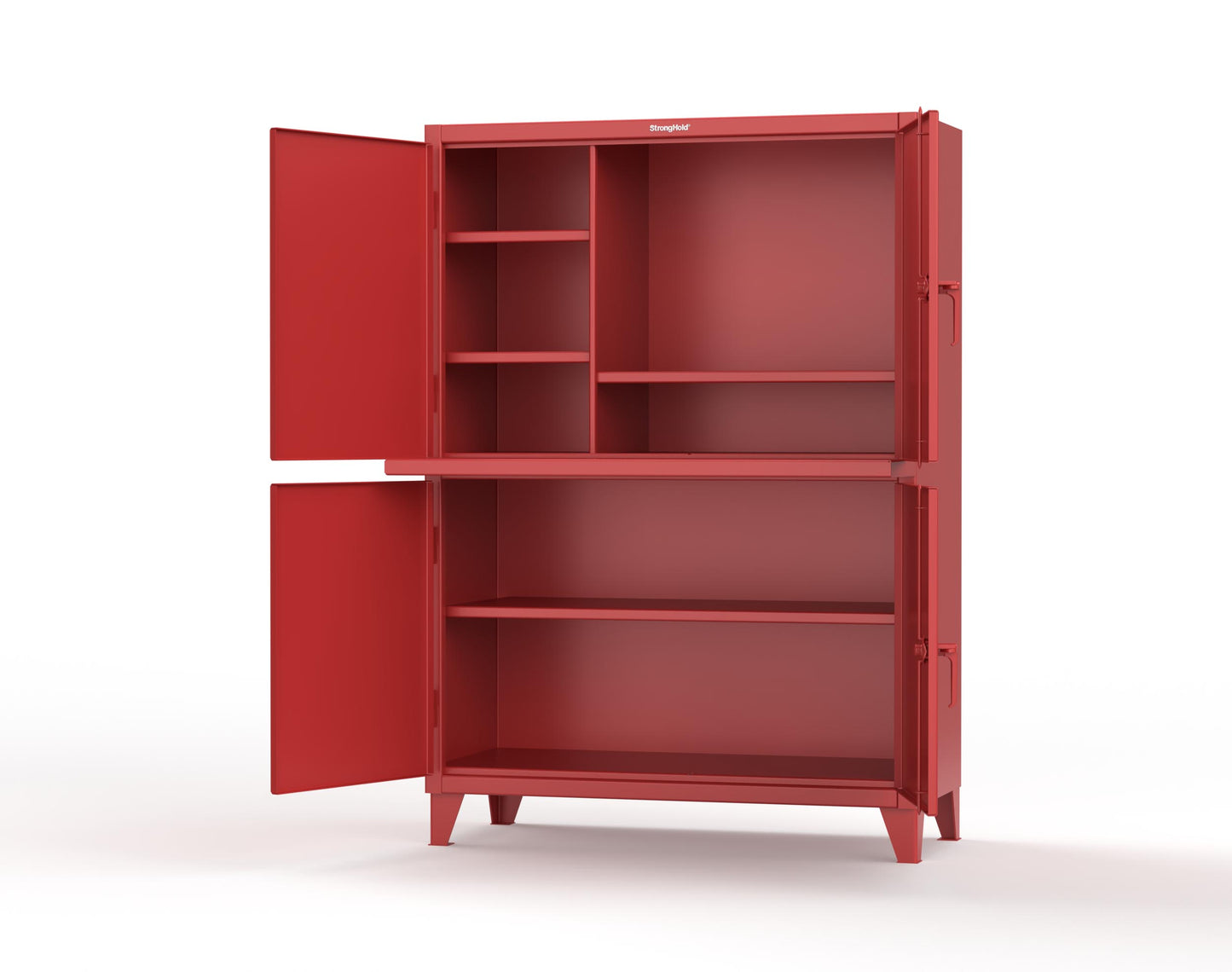 Extreme Duty 12 GA Multi-Compartment Computer Cabinet with 4 Shelves - 54 In. W x 24 In. D x 78 In. H - 4.56-CC-244-3001