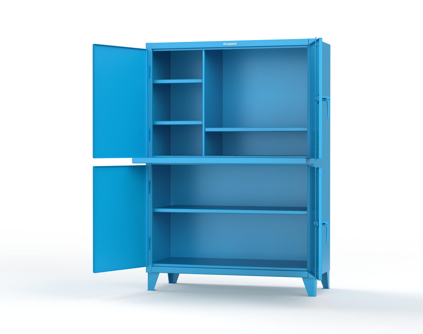 Extreme Duty 12 GA Multi-Compartment Computer Cabinet with 4 Shelves - 54 In. W x 24 In. D x 78 In. H - 4.56-CC-244-5012