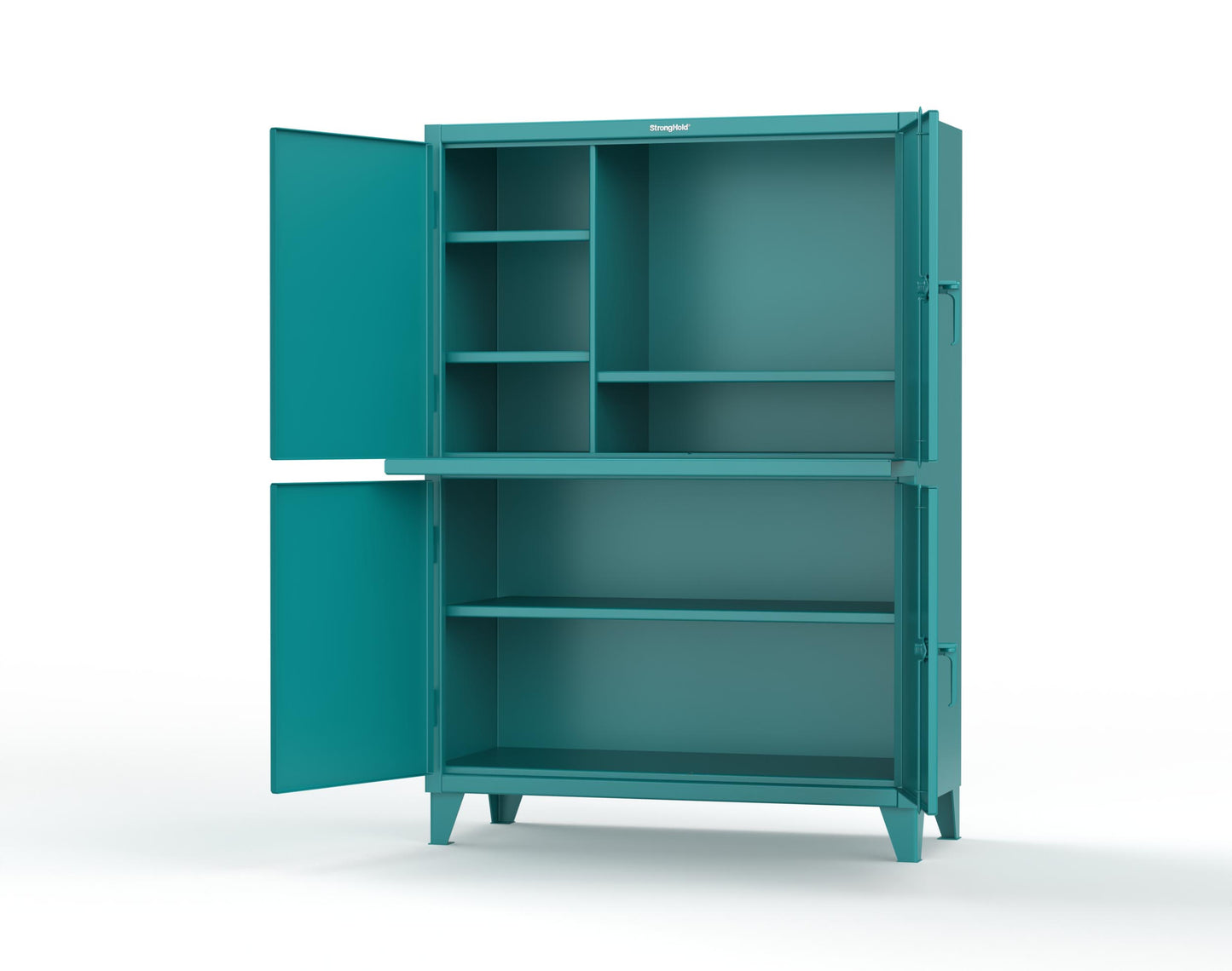 Extreme Duty 12 GA Multi-Compartment Computer Cabinet with 4 Shelves - 54 In. W x 24 In. D x 78 In. H - 4.56-CC-244-5021