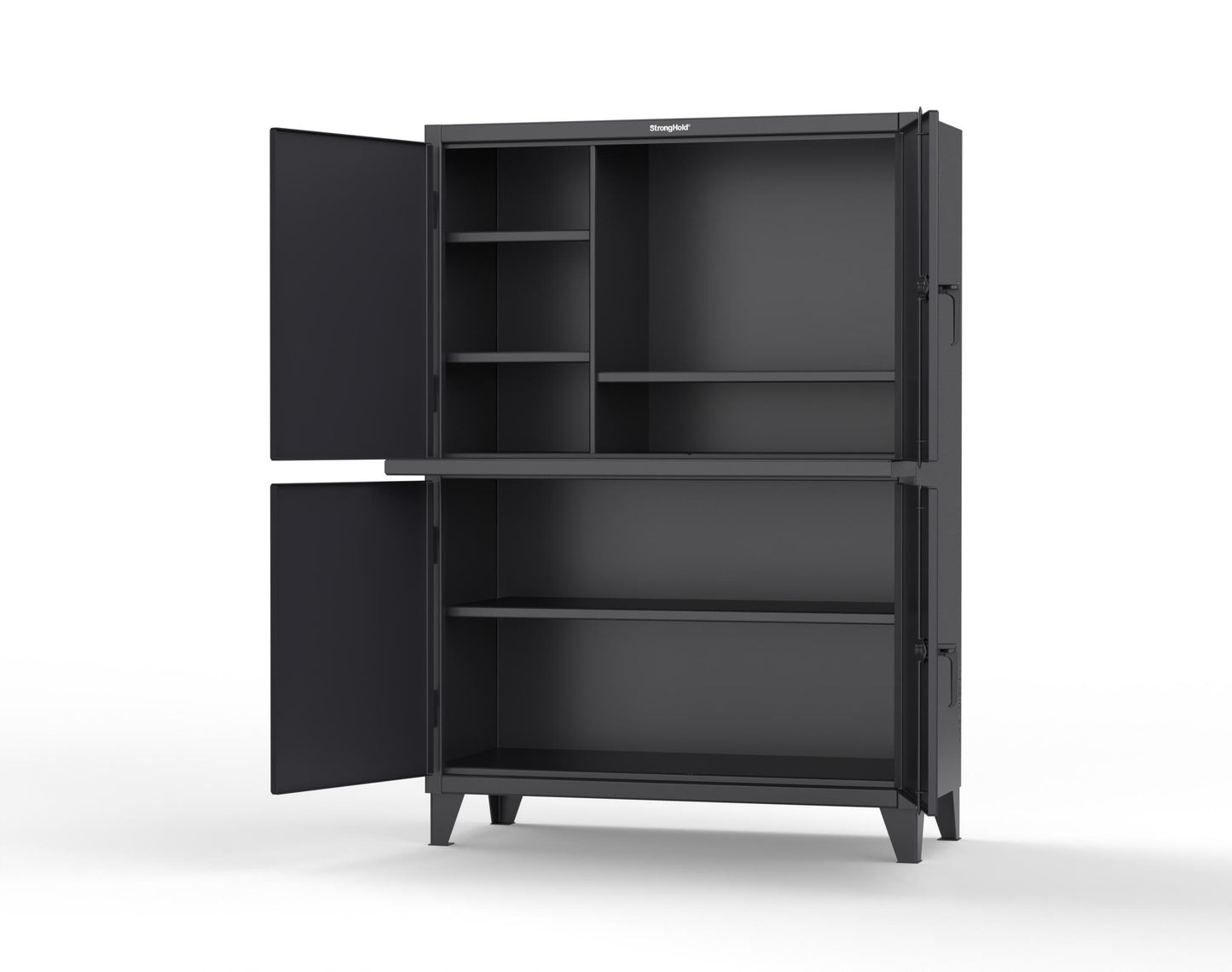 Extreme Duty 12 GA Multi-Compartment Computer Cabinet with 4 Shelves - 54 In. W x 24 In. D x 78 In. H - 4.56-CC-244-9005