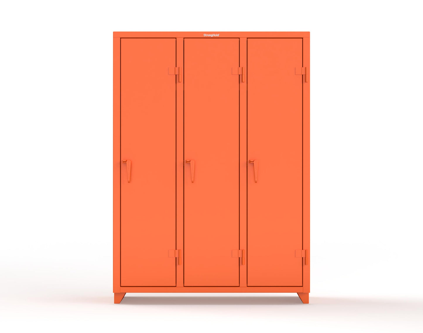 Extra Heavy Duty 14 GA Single-Tier Locker with Shelf and Hanger Rod, 3 Compartments - 54 in. W x 18 in. D x 75 in. H - 4.66-3D-18-1T-L-2009