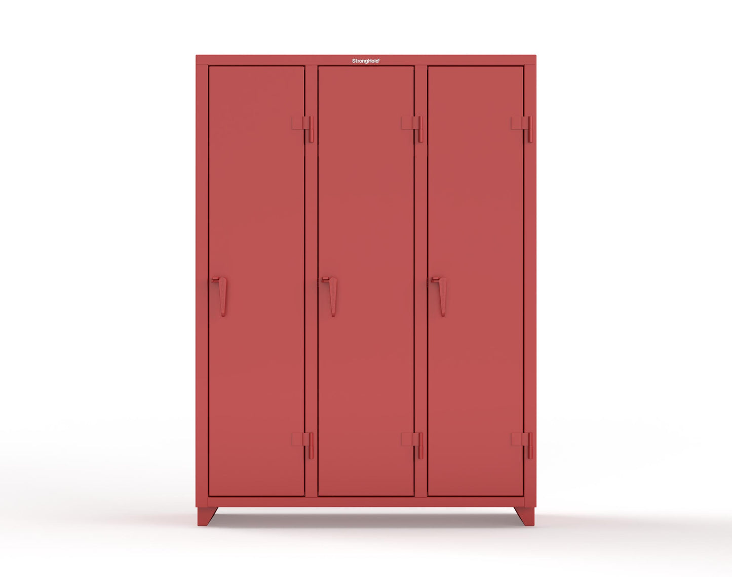 Extra Heavy Duty 14 GA Single-Tier Locker with Shelf and Hanger Rod, 3 Compartments - 54 in. W x 18 in. D x 75 in. H - 4.66-3D-18-1T-L-3001