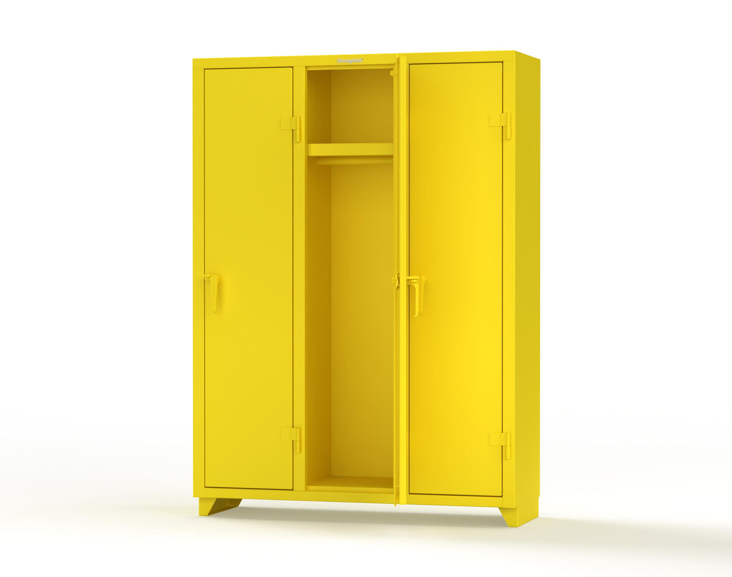 Extra Heavy Duty 14 GA Single-Tier Locker with Shelf and Hanger Rod, 3 Compartments - 54 in. W x 18 in. D x 75 in. H - 4.66-3D-18-1T-L-1021