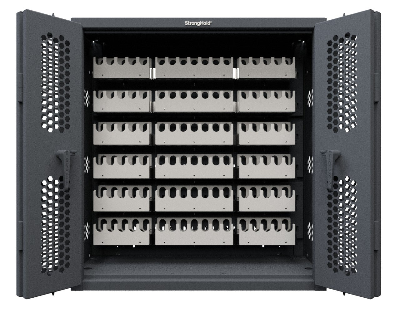 Modular Weapons Storage M17 Cabinet with Bi Fold Swing Doors - 42 in. W x 16 1/2 in. D x 45 in. H