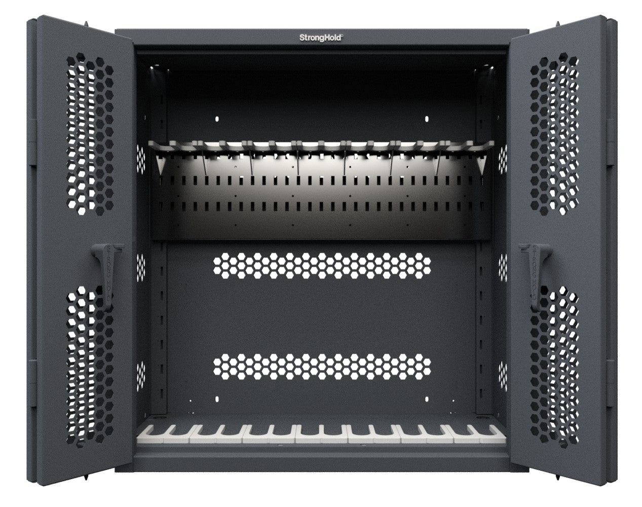 Modular Weapons Storage M4 Cabinet with Bi Fold Swing Doors - 42 in. W x 16 1/2 in. D x 45 in. H