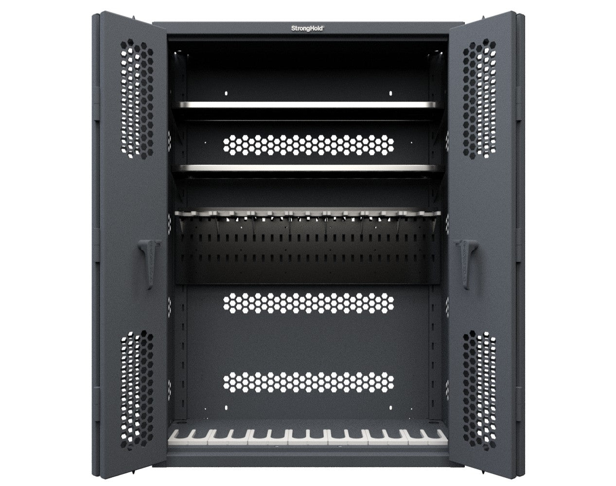Modular Weapons Storage M4 Cabinet with Bi Fold Swing Doors - 42 in. W x 16 1/2 in. D x 60 in. H