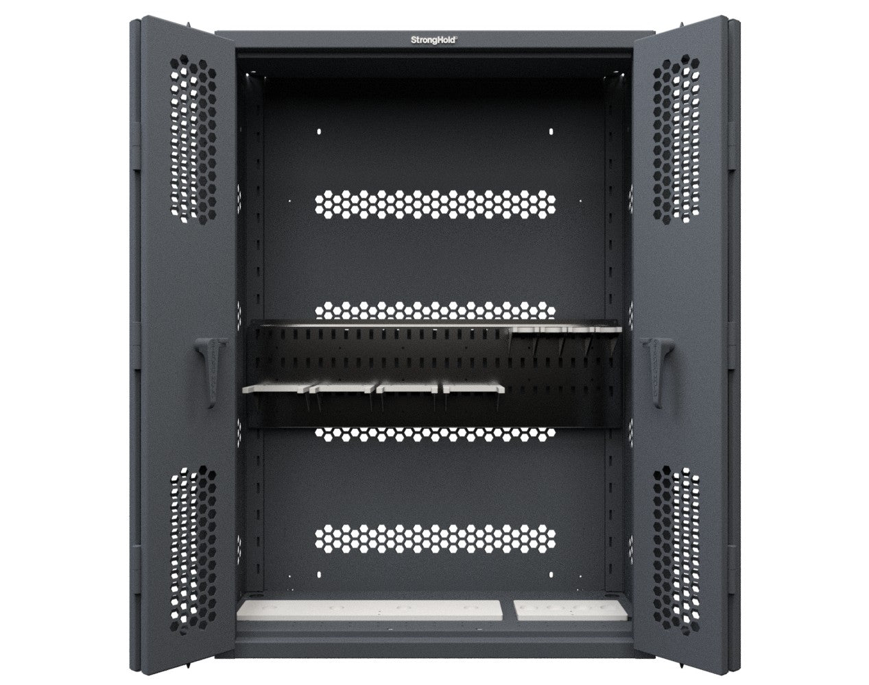 Modular Weapons Storage M2 Cabinet with Bi Fold Swing Doors - 42 in. W x 16 1/2 in. D x 60 in. H