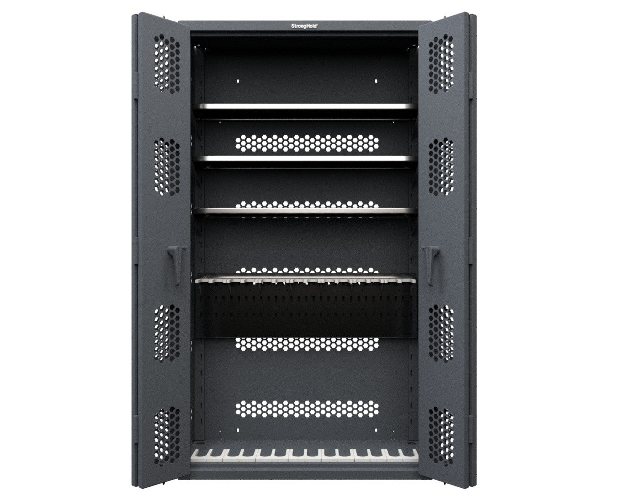 Modular Weapons Storage M4 Cabinet with Bi Fold Swing Doors - 42 in. W x 16 1/2 in. D x 76 in. H