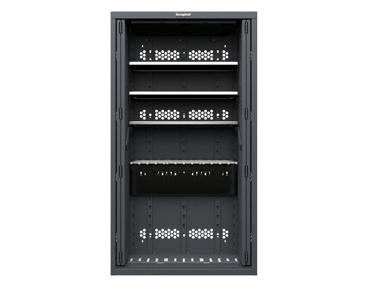 Modular Weapons Storage M4 Cabinet with Recessed Doors - 42 in. W x 16 1/2 in. D x 76 in. H