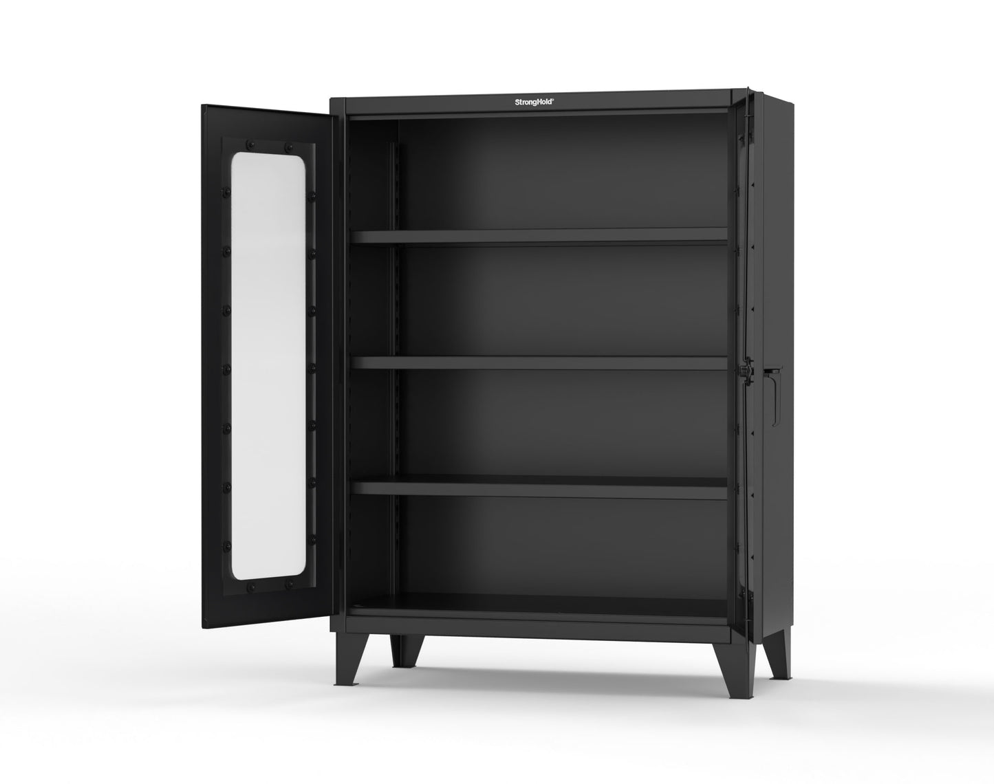 Extreme Duty 12 GA Clearview Cabinet with 3 Shelves - 48 In. W x 24 In. D x 66 In. H - 45-LD-243-9005
