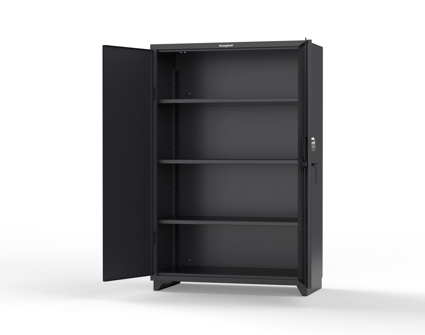 Extra Heavy Duty 14 GA Cabinet with 3 Shelves Secured by Electronic Lock with Digital Screen - 48 In. W x 24 In. D x 75 In. H - 46-243-AT-L-9005