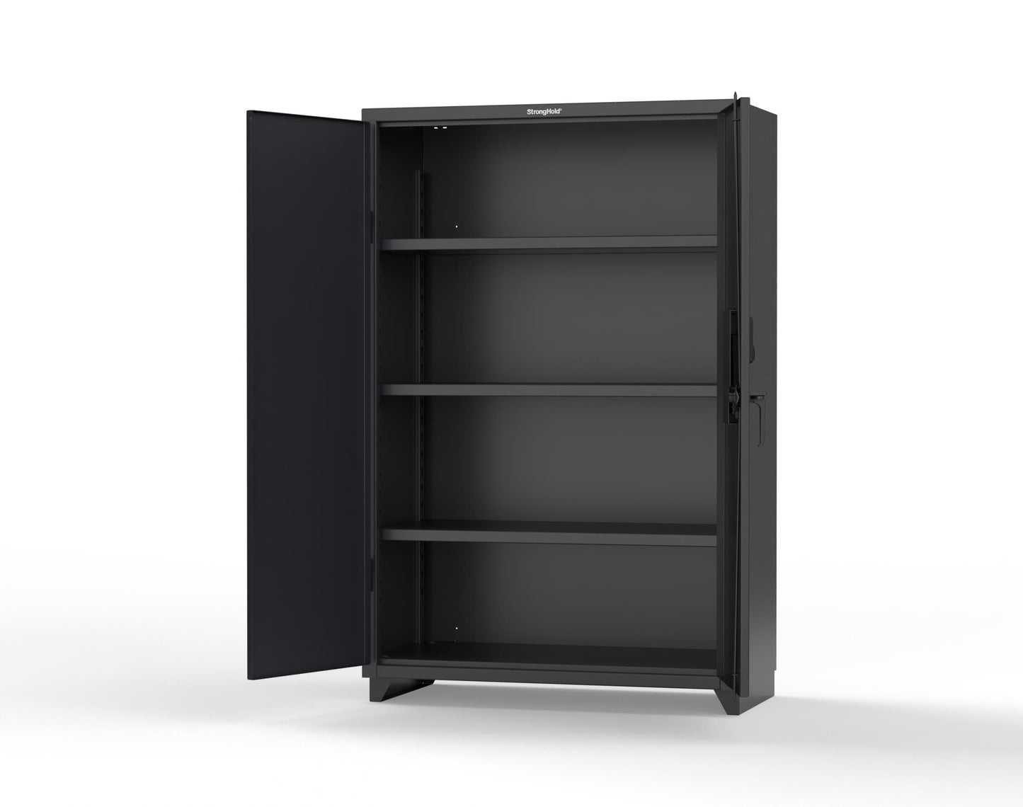 Extra Heavy Duty 14 GA Cabinet with 3 Shelves Secured by Electronic Lock & Card Reader (HID) - 48 In. W x 24 In. D x 75 In. H - 46-243-PX-L-9005