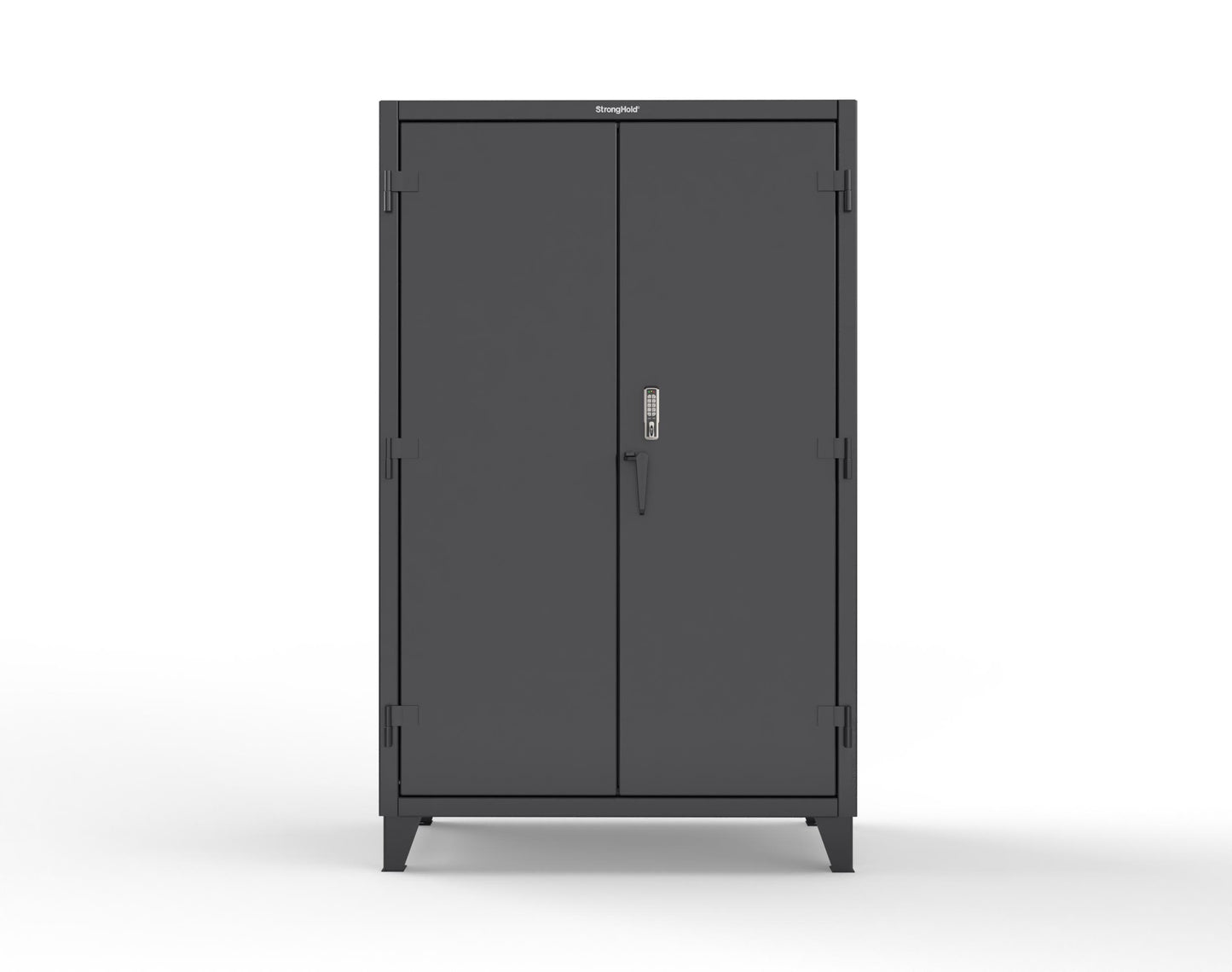 Extreme Duty 12 GA Cabinet with 4 Shelves Secured by Keyless Entry Lock - 48 In. W x 24 In. D x 78 In. H - 46-244-EK-9005