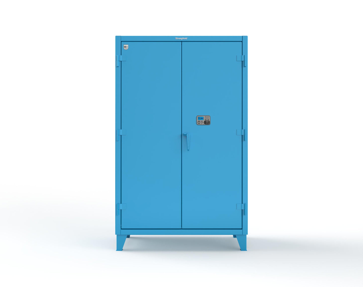 Extreme Duty 12 GA Cabinet with 4 Shelves Secured by Network-Capable Electronic Lock with Card Reader (HID) (Software Included) - 48 In. W x 24 In. D x 78 In. H - 46-244-NX-ST-5012