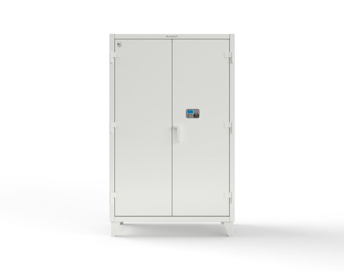 Extreme Duty 12 GA Cabinet with 4 Shelves Secured by Network-Capable Electronic Lock with Card Reader (HID) (Software Included) - 48 In. W x 24 In. D x 78 In. H - 46-244-NX-ST-9003