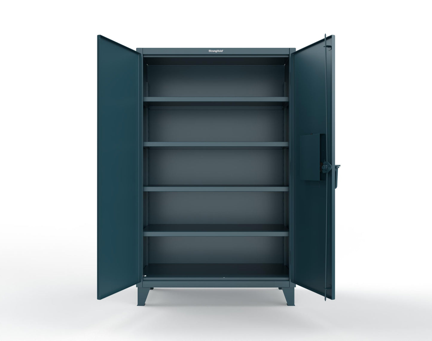 Extreme Duty 12 GA Cabinet with 4 Shelves Secured by Network-Capable Electronic Lock with Card Reader (HID) (Software Included) - 48 In. W x 24 In. D x 78 In. H - 46-244-NX-ST-5001