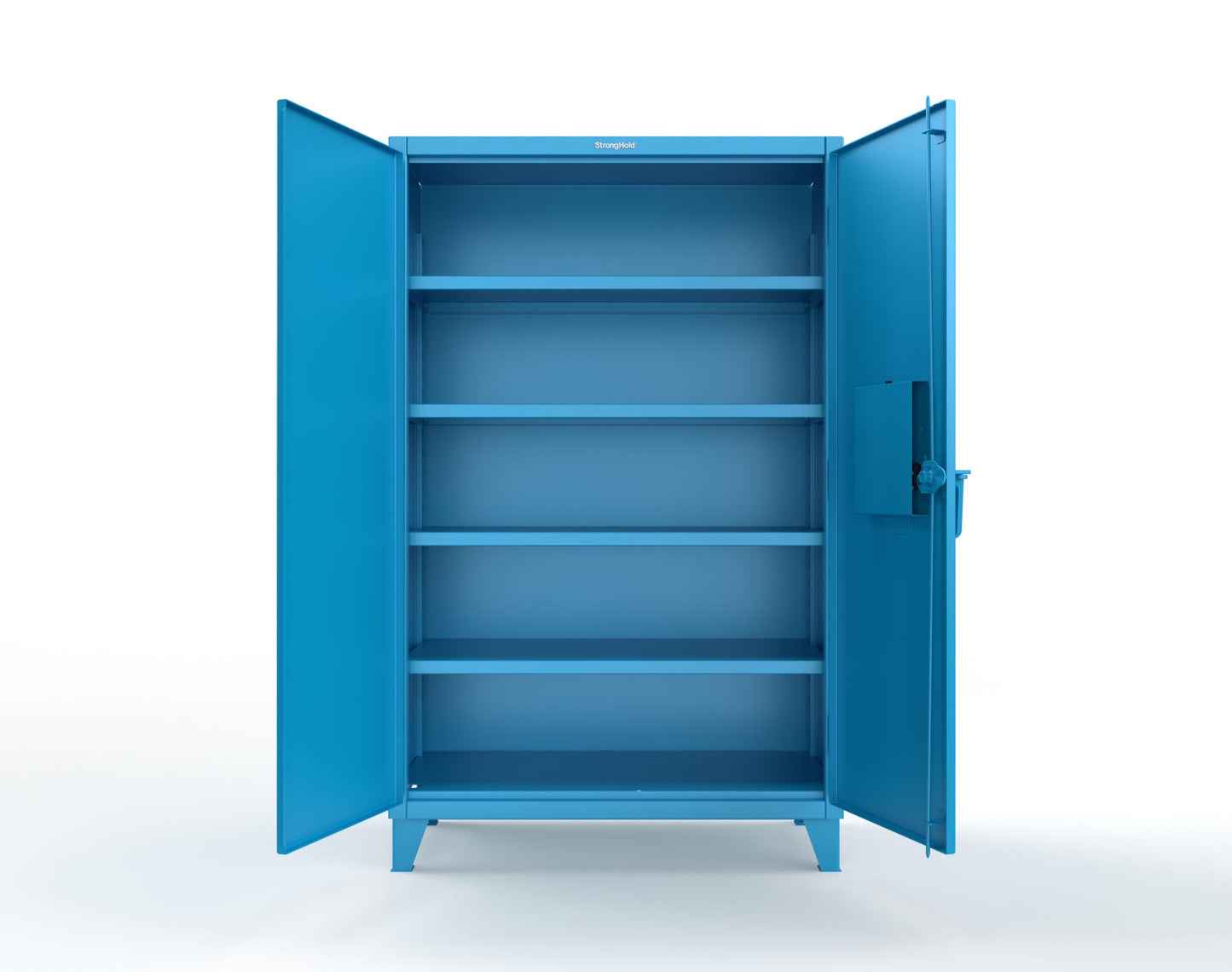 Extreme Duty 12 GA Cabinet with 4 Shelves Secured by Network-Capable Electronic Lock with Card Reader (HID) (Software Included) - 48 In. W x 24 In. D x 78 In. H - 46-244-NX-ST-5012