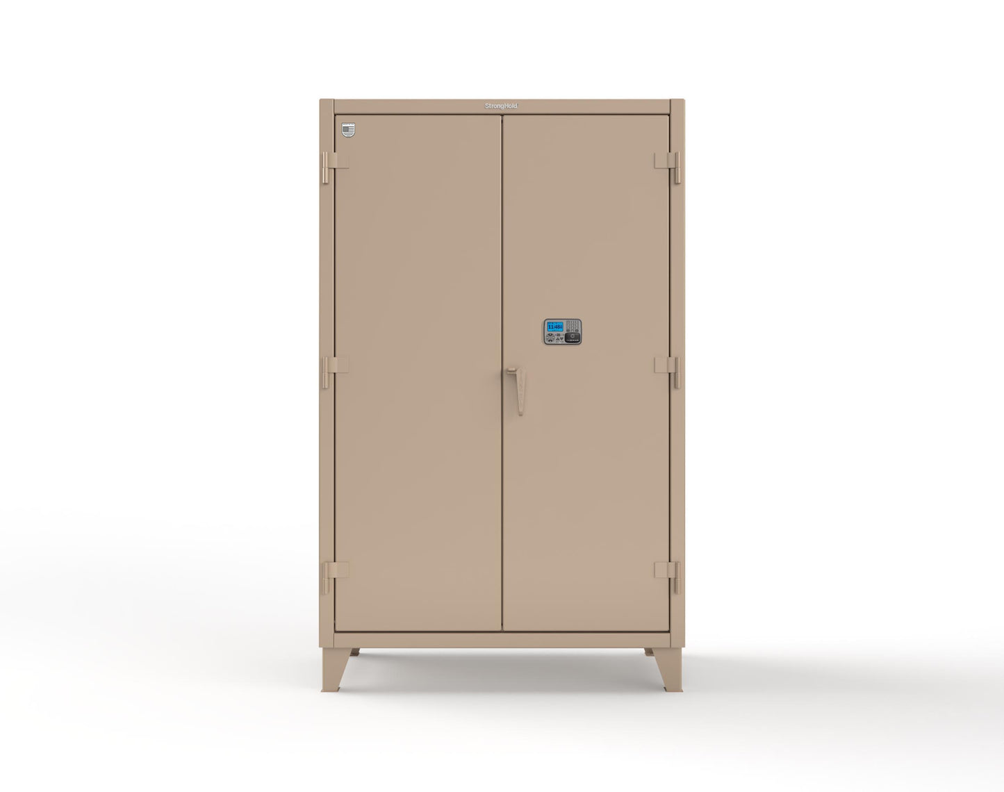 Extreme Duty 12 GA Cabinet with 4 Shelves Secured by Network-Capable Electronic Lock with Card Reader (HID) (Software Included) - 48 In. W x 24 In. D x 78 In. H - 46-244-NX-ST-1019