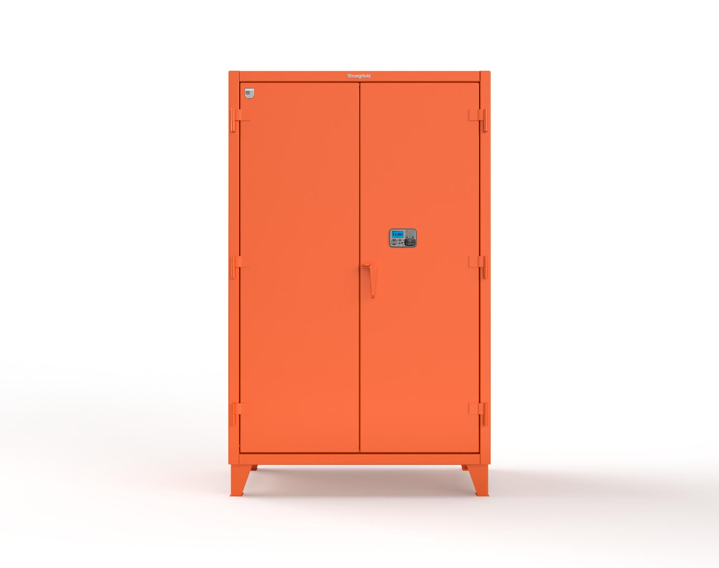 Extreme Duty 12 GA Cabinet with 4 Shelves Secured by Network-Capable Electronic Lock with Card Reader (HID) - 48 In. W x 24 In. D x 78 In. H - 46-244-NX-2009