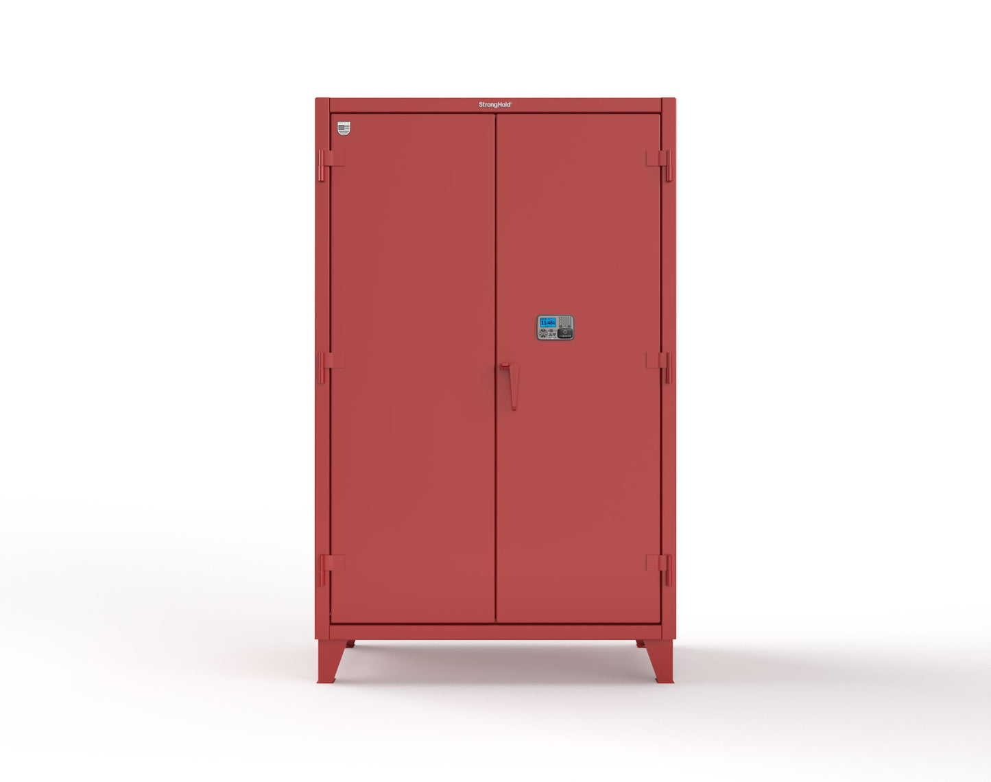 Extreme Duty 12 GA Cabinet with 4 Shelves Secured by Network-Capable Electronic Lock with Card Reader (HID) - 48 In. W x 24 In. D x 78 In. H - 46-244-NX-3001