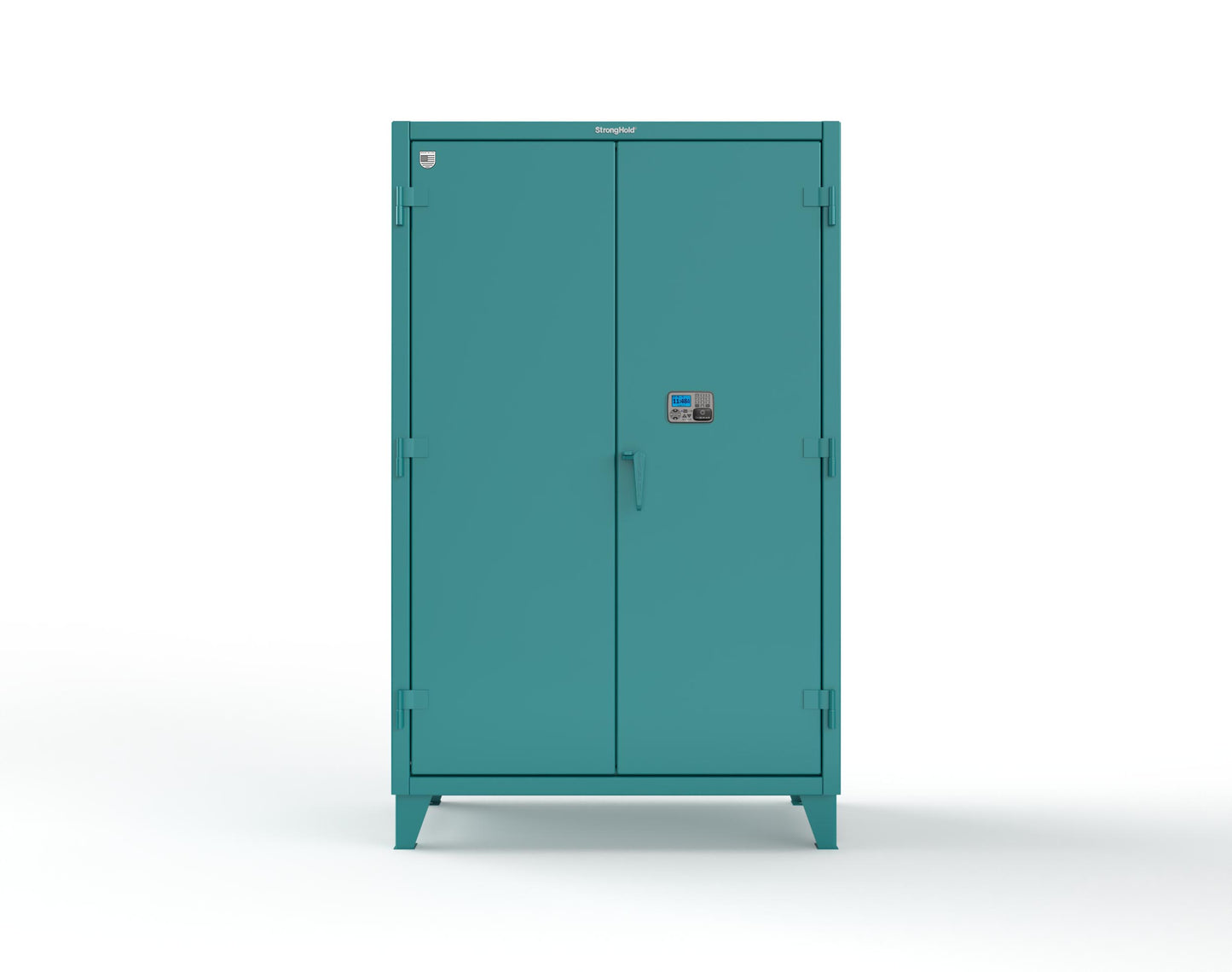 Extreme Duty 12 GA Cabinet with 4 Shelves Secured by Network-Capable Electronic Lock with Card Reader (HID) - 48 In. W x 24 In. D x 78 In. H - 46-244-NX-5021