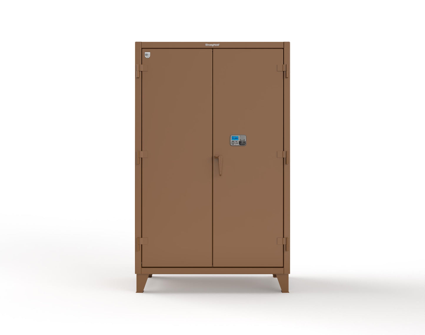 Extreme Duty 12 GA Cabinet with 4 Shelves Secured by Network-Capable Electronic Lock with Card Reader (HID) - 48 In. W x 24 In. D x 78 In. H - 46-244-NX-8008