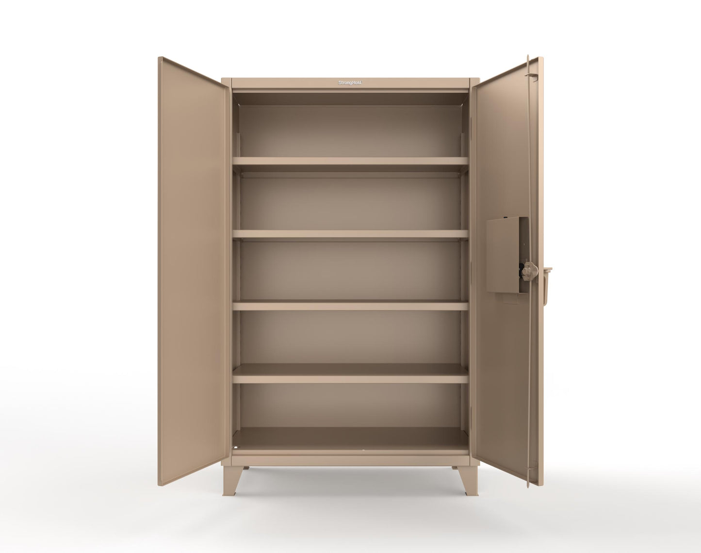 Extreme Duty 12 GA Cabinet with 4 Shelves Secured by Network-Capable Electronic Lock with Card Reader (HID) - 48 In. W x 24 In. D x 78 In. H - 46-244-NX-1019